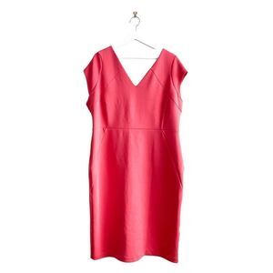 Dorothy Perkins Women's Lined Cap Sleeve Stretch Bodycon Scuba Dress Pink Sz 22